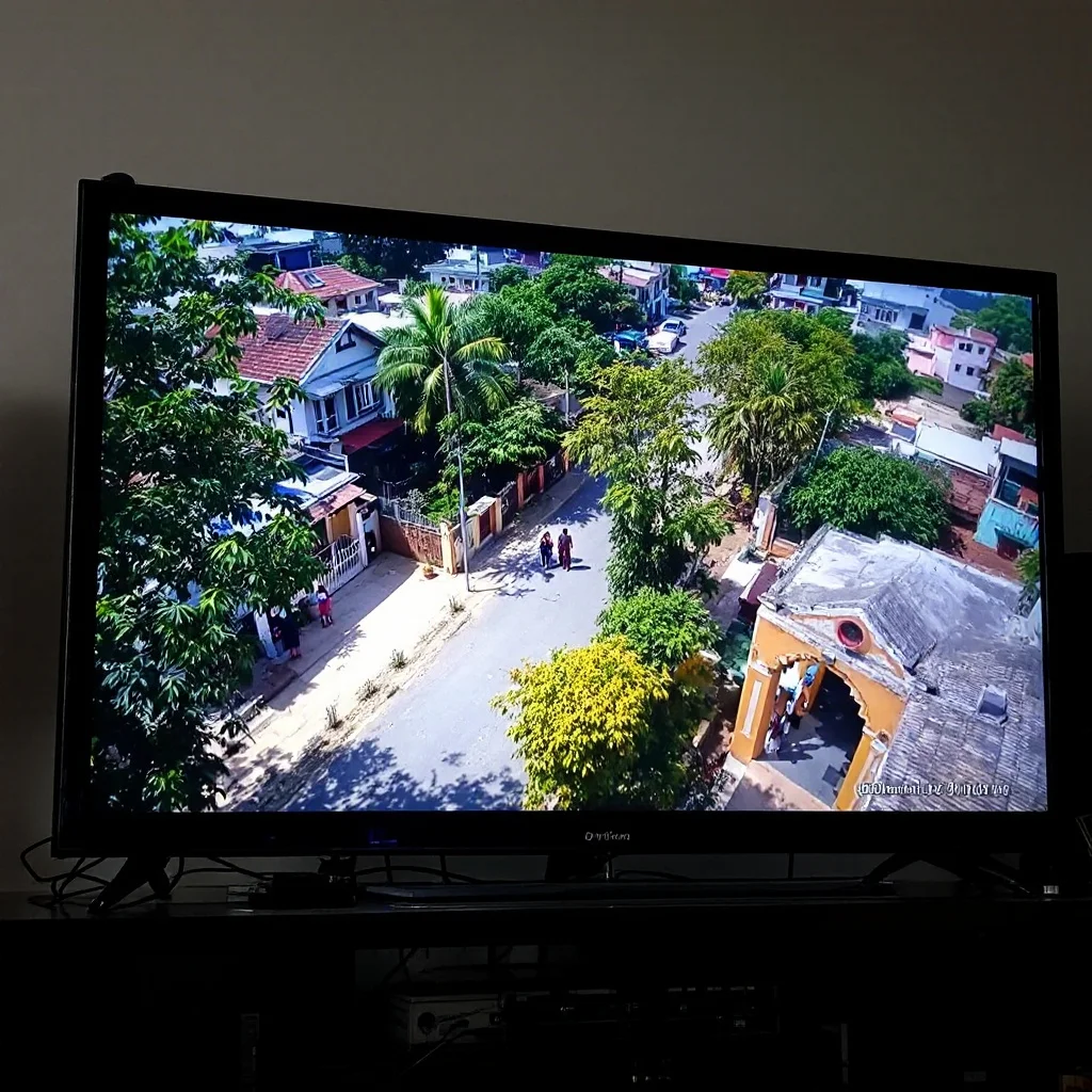 CCTV Recording Showcasing superior image or video clarity on a TV Screen
